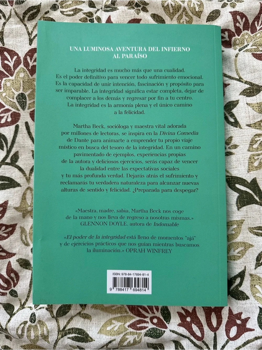 El Poder de la Integridad Martha Beck Spanish Book Like New